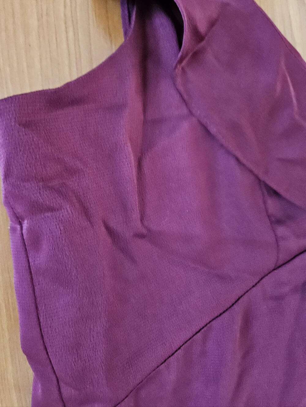 Express DEEP Burgundy Ruffle High-Low Satin Dress Sz Size 10 - Picture 4 of 16